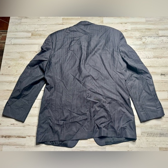 Lauren Ralph Lauren Blazer Jacket Men's 42R Navy Blue Classic Pinstriped - Picture 7 of 13